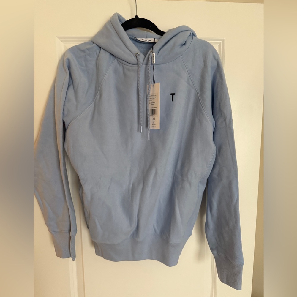 NWT THAKOON HOODIE  Dusty Blue M woman revolve